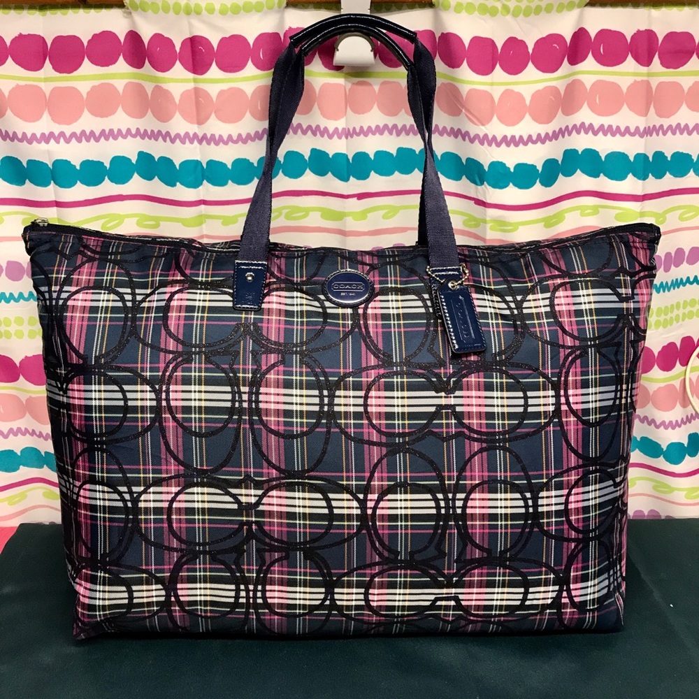 NWOT COACH XL NYLON WEEKENDER/TRAVEL TOTE BAG